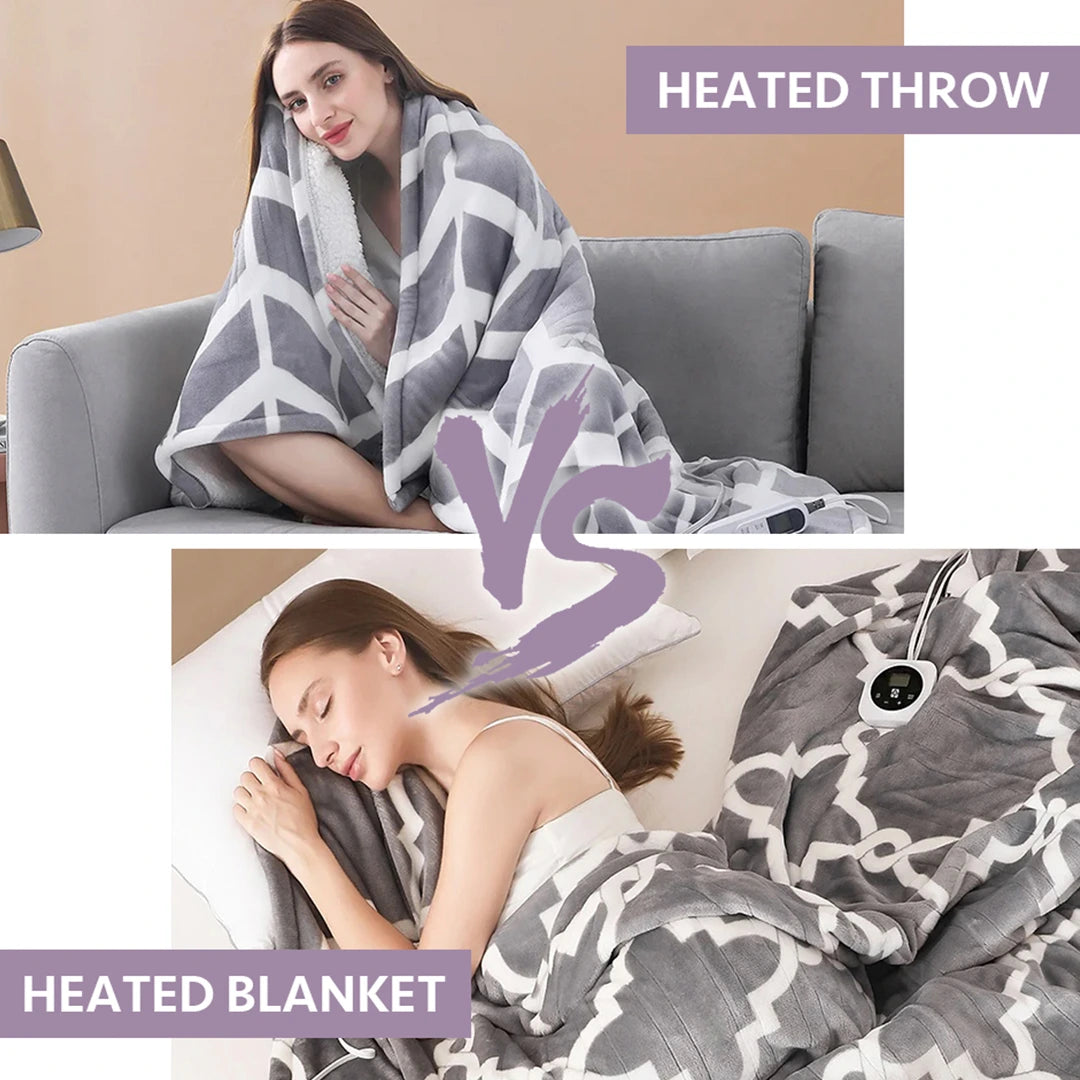 Electric Blanket VS. Heated Blanket VS. Heated Throw