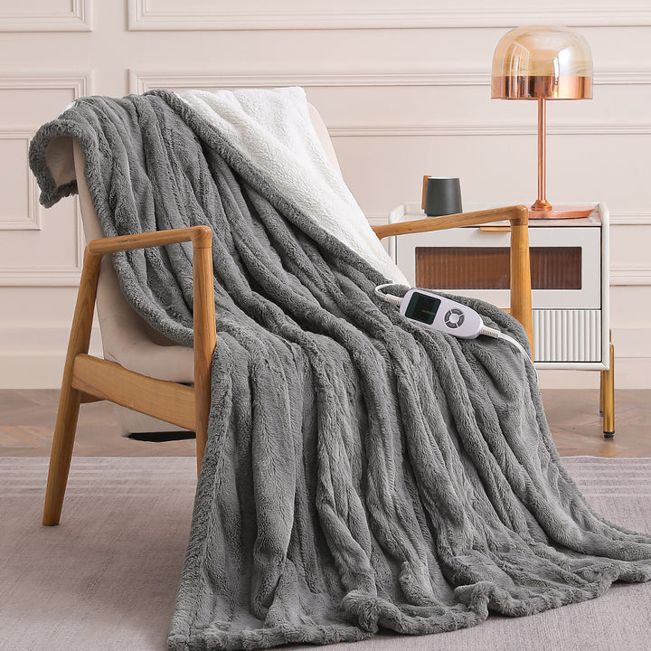 grey electric throw