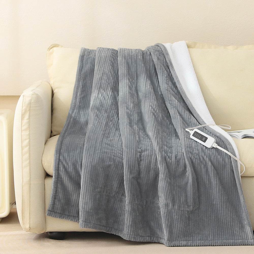 grey electric throw