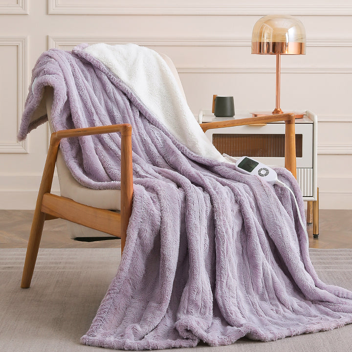 purple electric throw