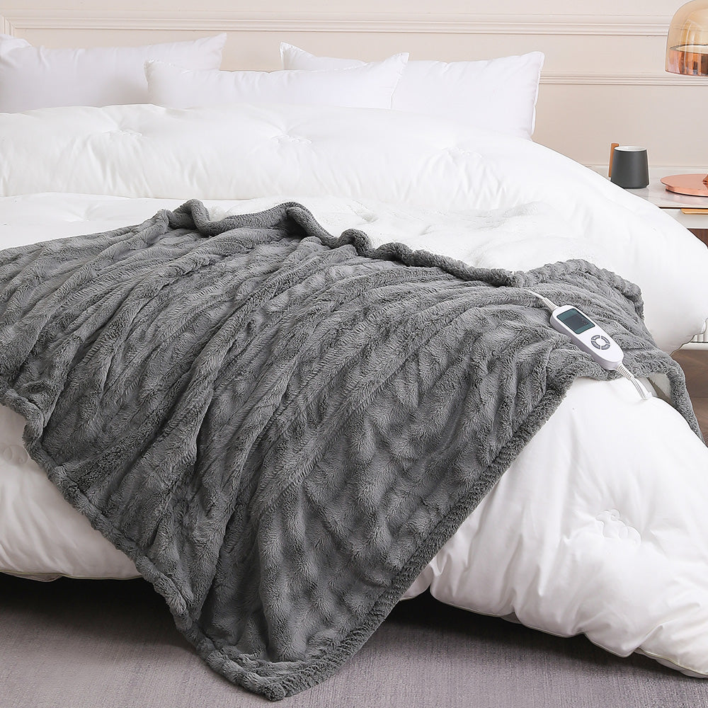 electric throw faux fur
