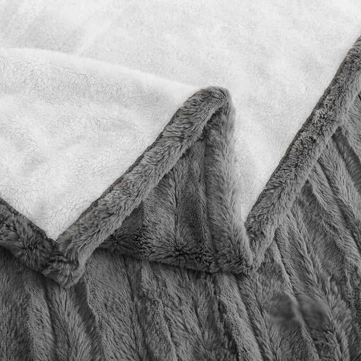 faux fur electric heated throw