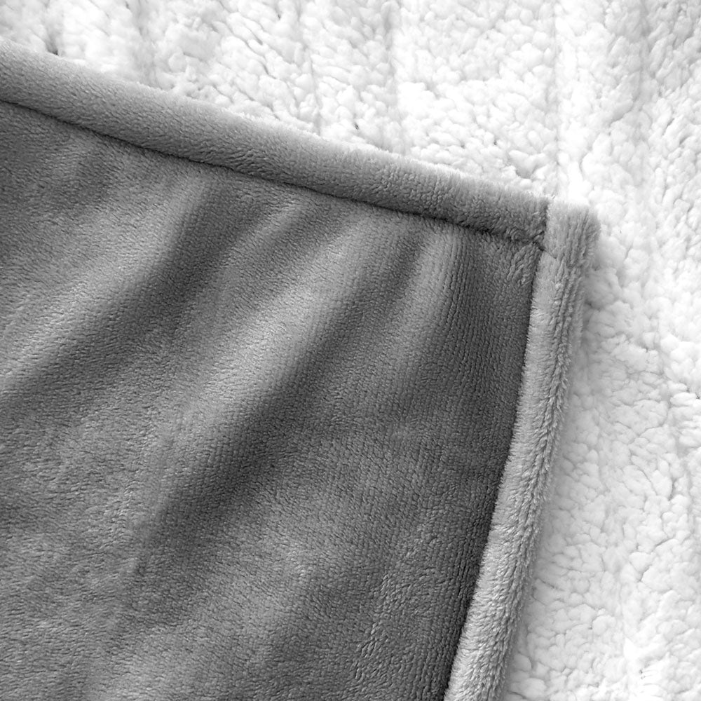 Flannel Electric Heated Throw Blanket – 50"x60", 3 Hours Timer Auto-Off, 5 Heating Levels