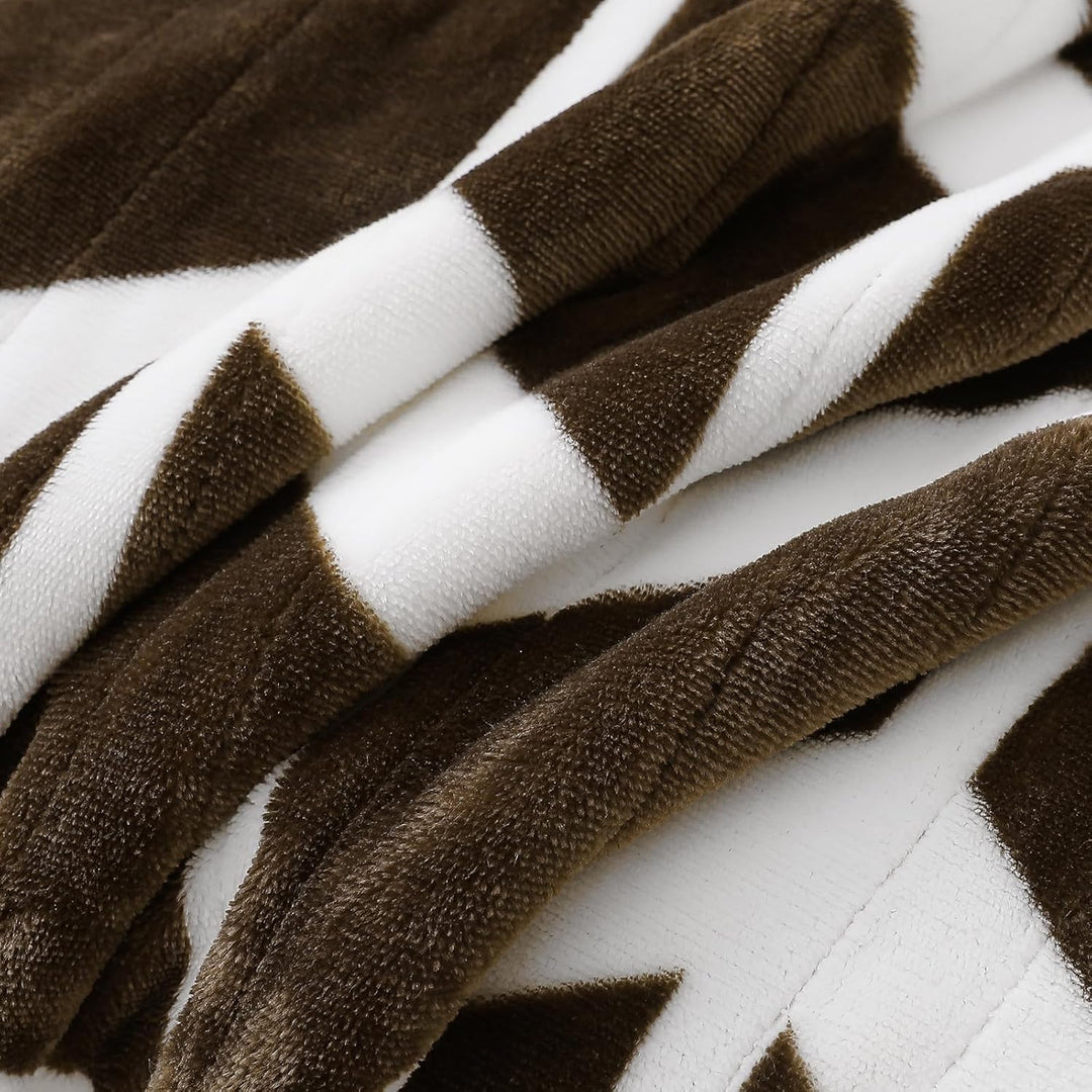 Chevron Pattern Electric Heated Throw – 50"x60", 5 Heat Levels, 3 Hours Auto Off