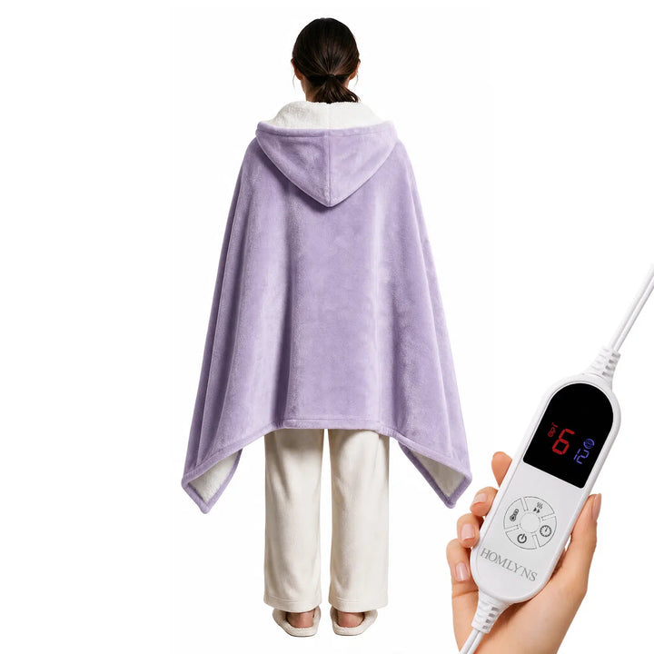 Wearable Heated Blanket Wrap with Hood