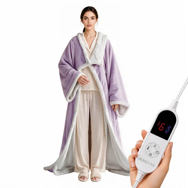 Wearable Heated Blanket Wrap with Hood