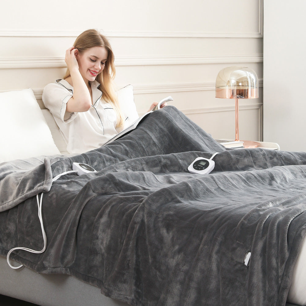 electric blanket with dual controls queen size
