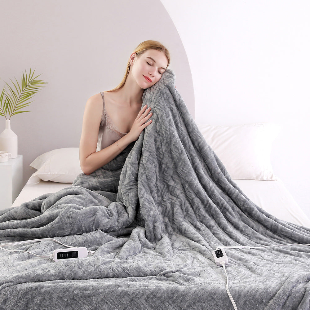  HOMLYNS Electric Blanket Twin Size with 1-12 hrs Timer