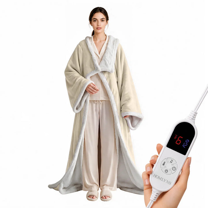 Wearable Heated Blanket Wrap with Hood
