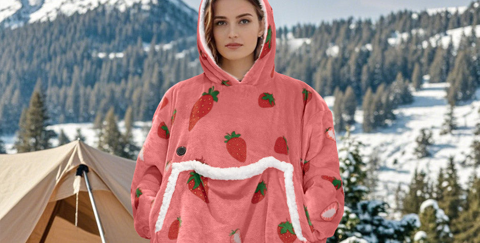 wearable blanket hoodie for outdoors