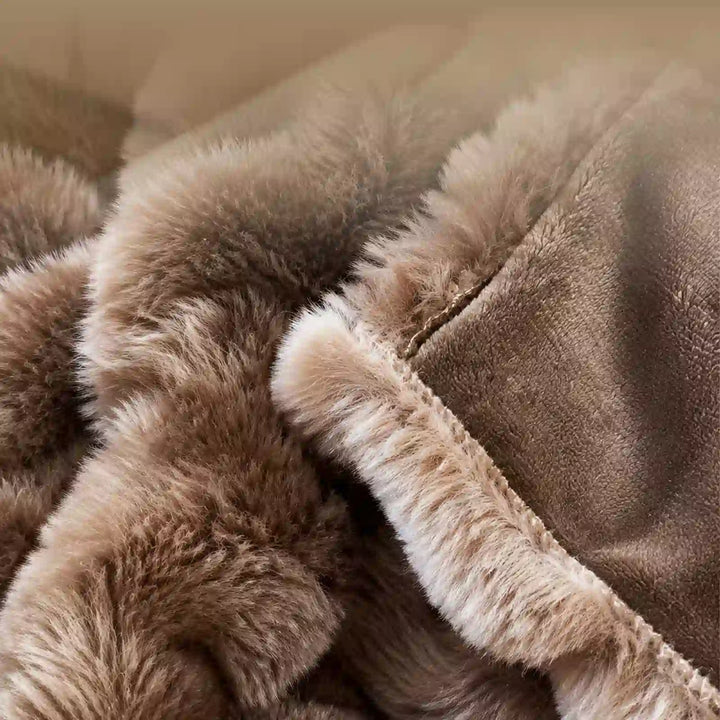 Tie-Dye Faux Fur Bubble Heated Bed Blanket