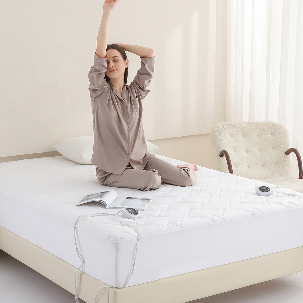 dual controlled heated mattress pad