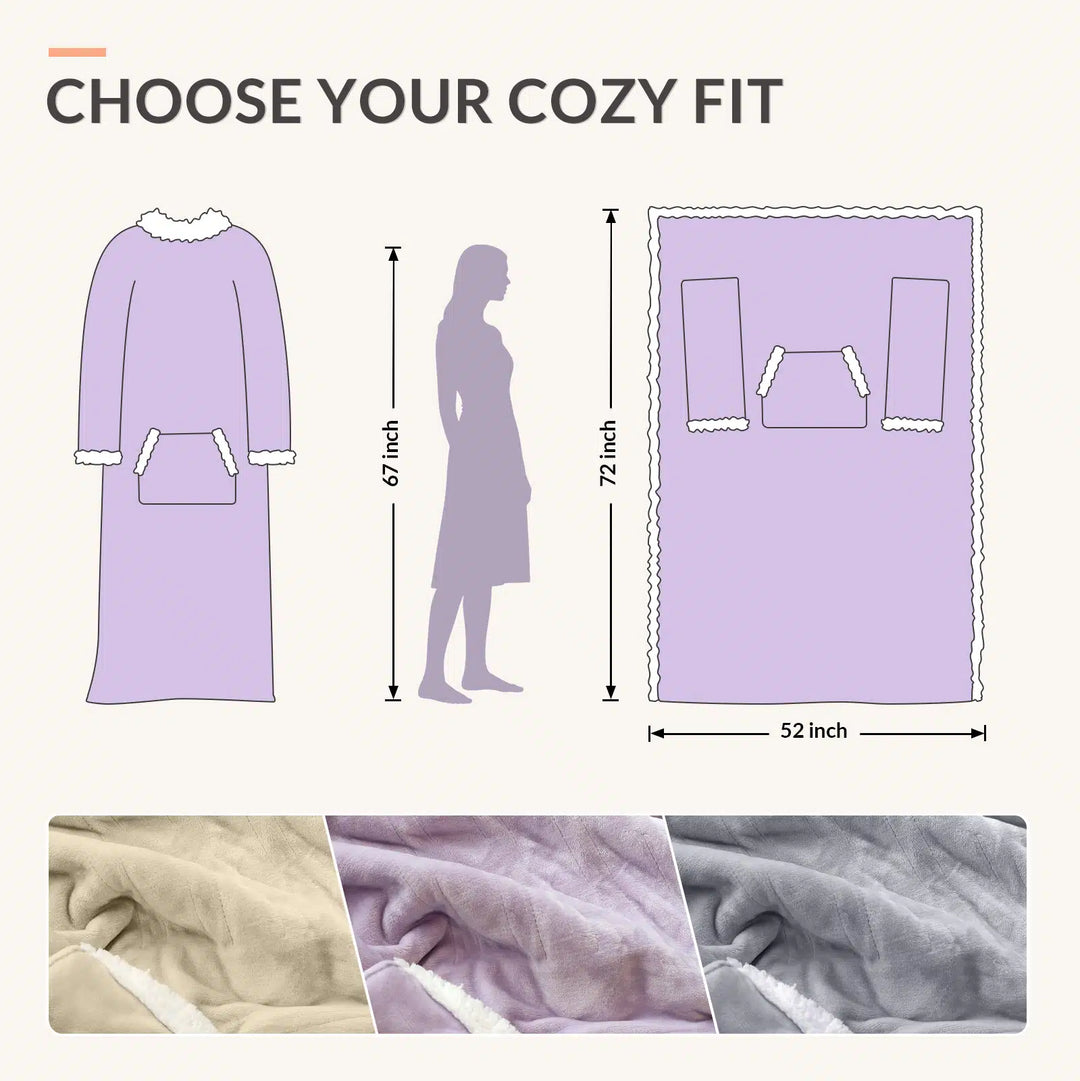 Wearable Heated Blanket Wrap with Hood