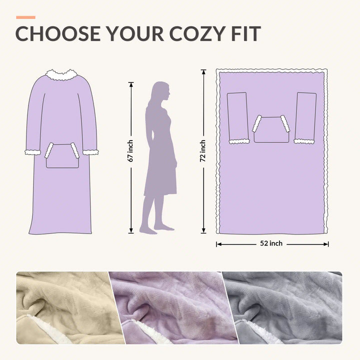 Wearable Heated Blanket Wrap with Hood