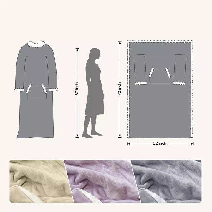 Wearable Heated Blanket Wrap with Hood
