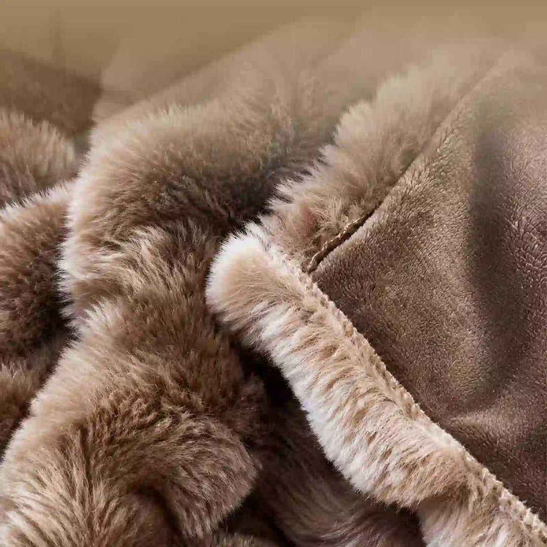 Tie-Dye Faux Fur Bubble Heated Throw Blanket