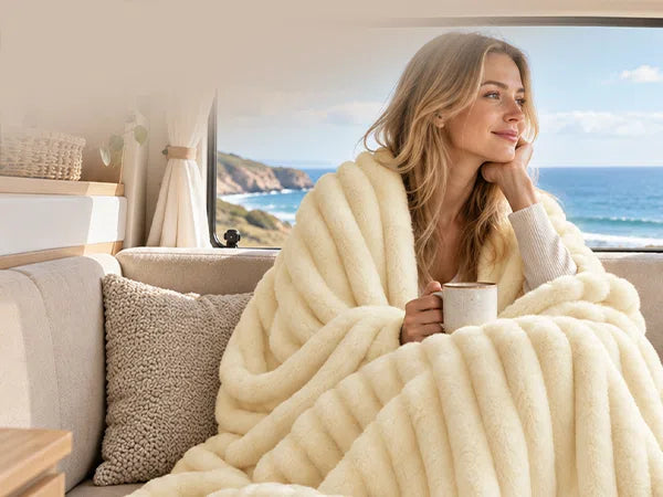 faux-fur throw blanket