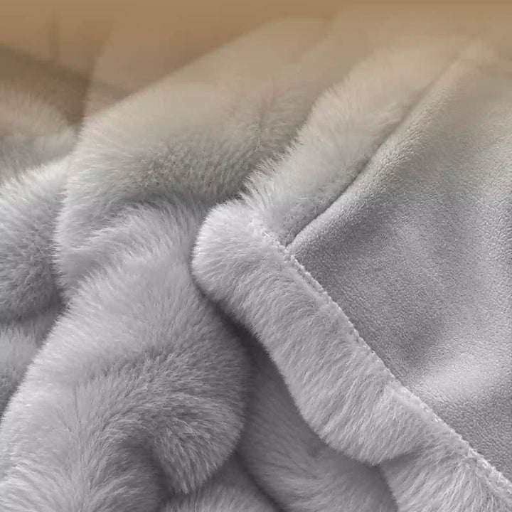 Tie-Dye Faux Fur Bubble Heated Throw Blanket