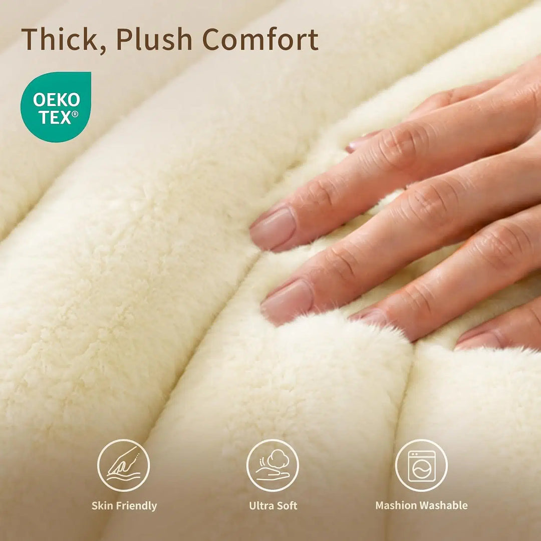 oeko tex plush faux fur throw blanket