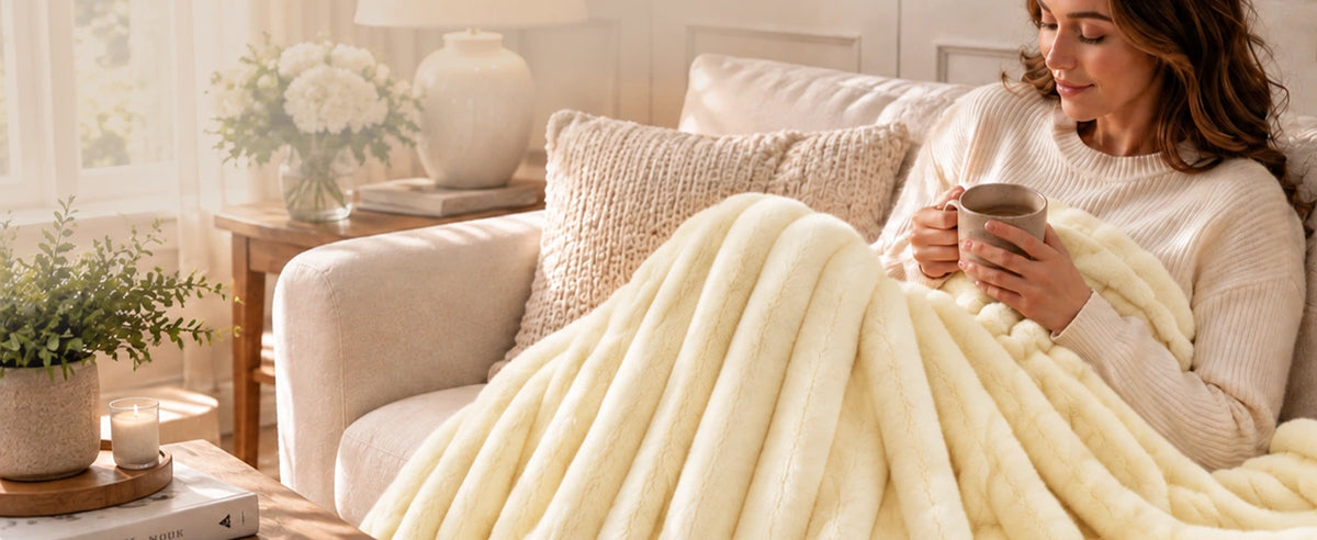 plush faux fur blanket