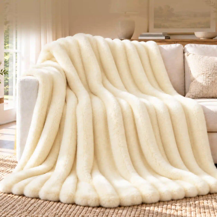 ultra soft faux fur throw